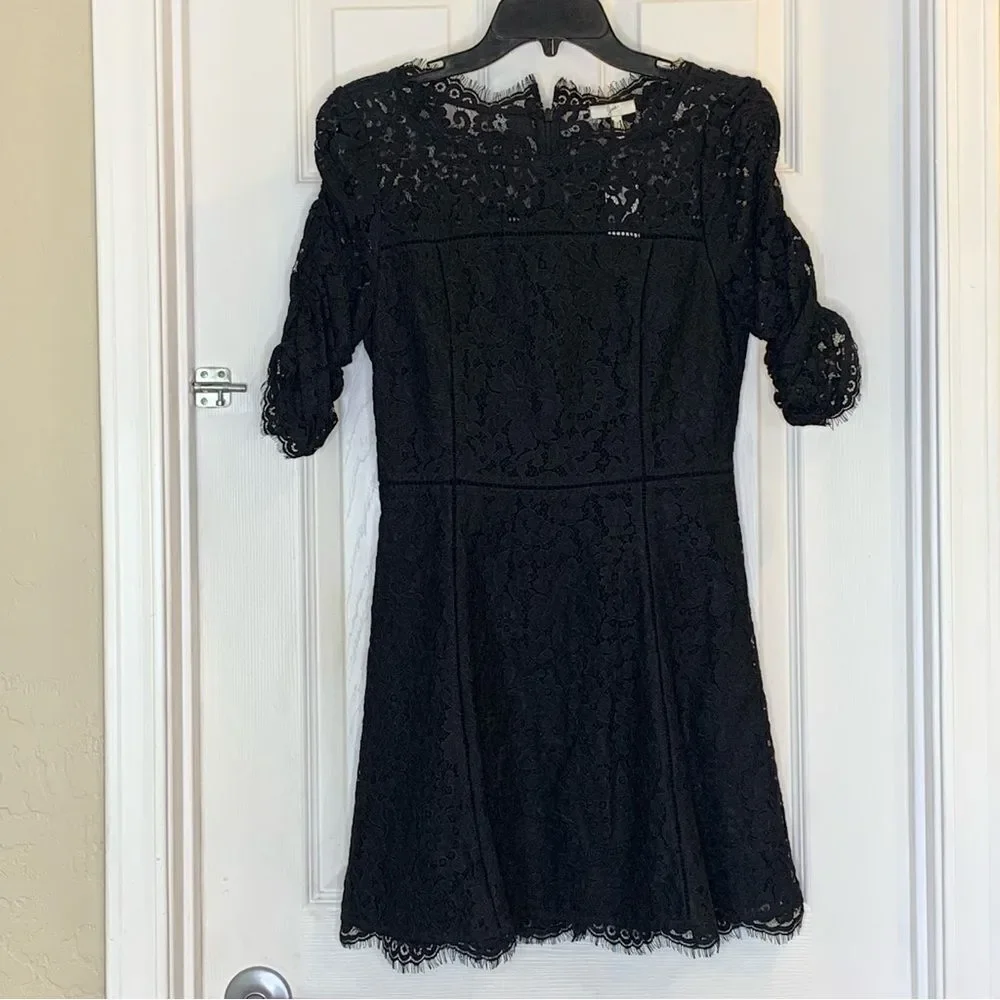 Joie Riya Black Lace Cocktail Dress Size 2